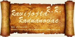 Ravijojla Radmanovac vizit kartica